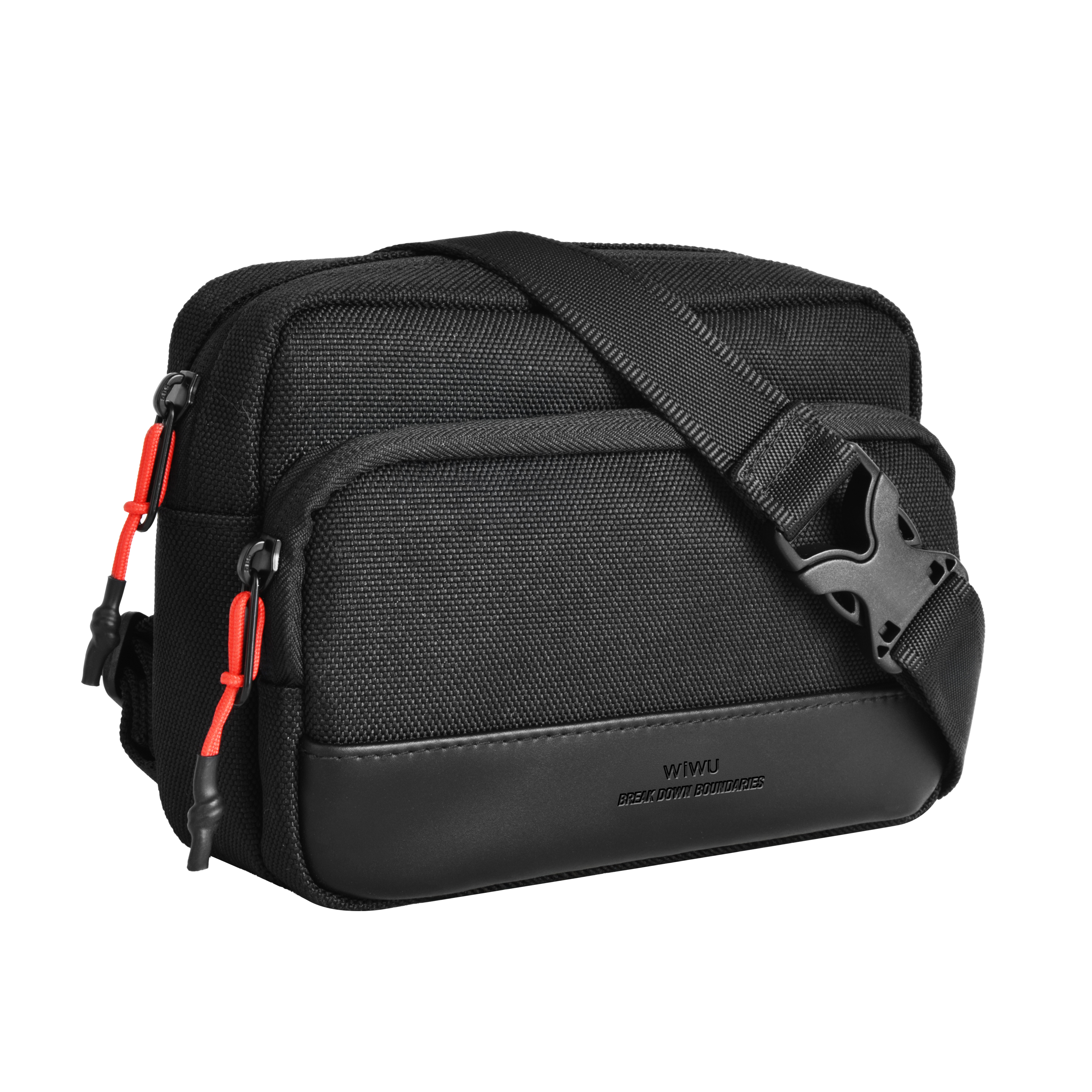 WiWU Essen 2 in 1 Crossbody Bag městská taška přes rameno 20 × 14 × 6 cm černá