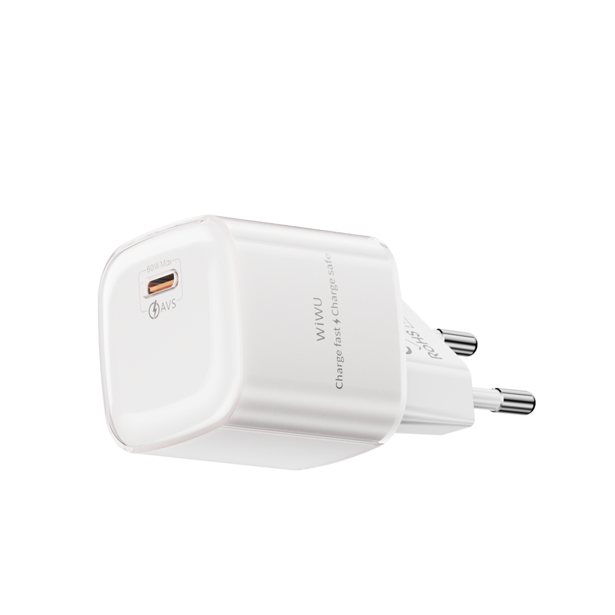 WiWU Jade Wi-G037 60 W GaN AVS USB-C síťová nabíječka EU bílá