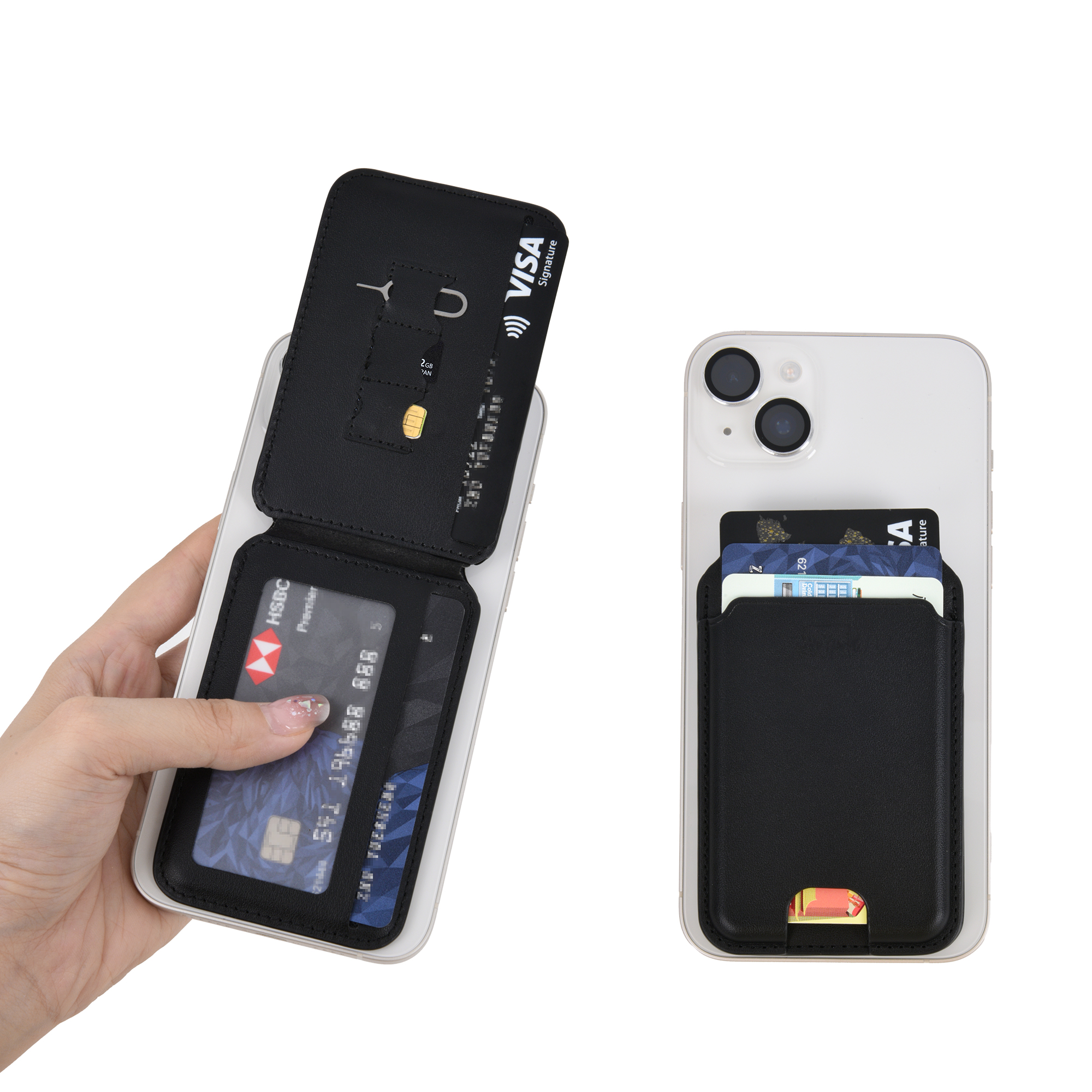 WiWU Mag Wallet Pro MW-003 magnetická peněženka na karty se stojánkem černá