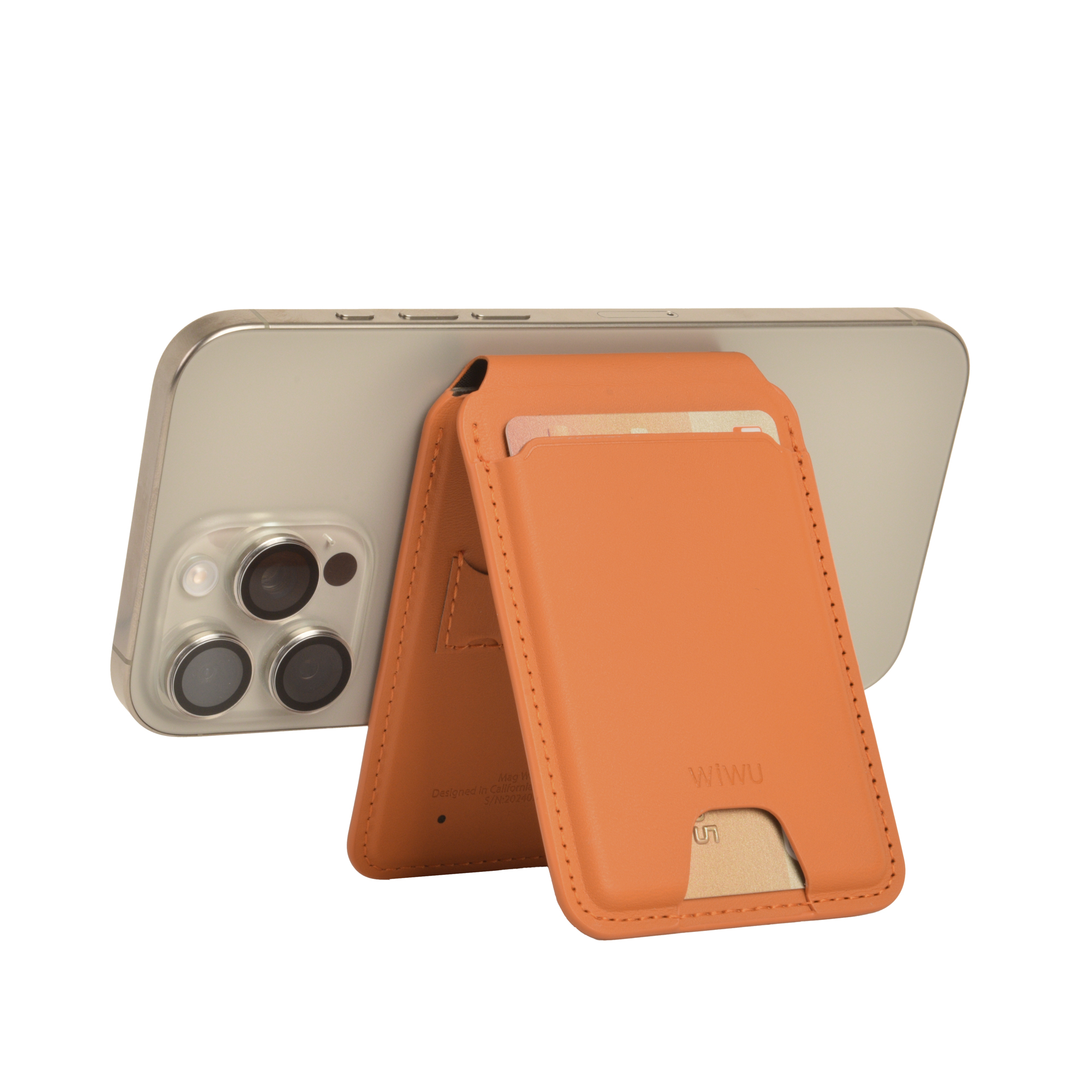 WiWU Mag Wallet FM MW-005 magnetická peněženka s Apple Find My hnědá