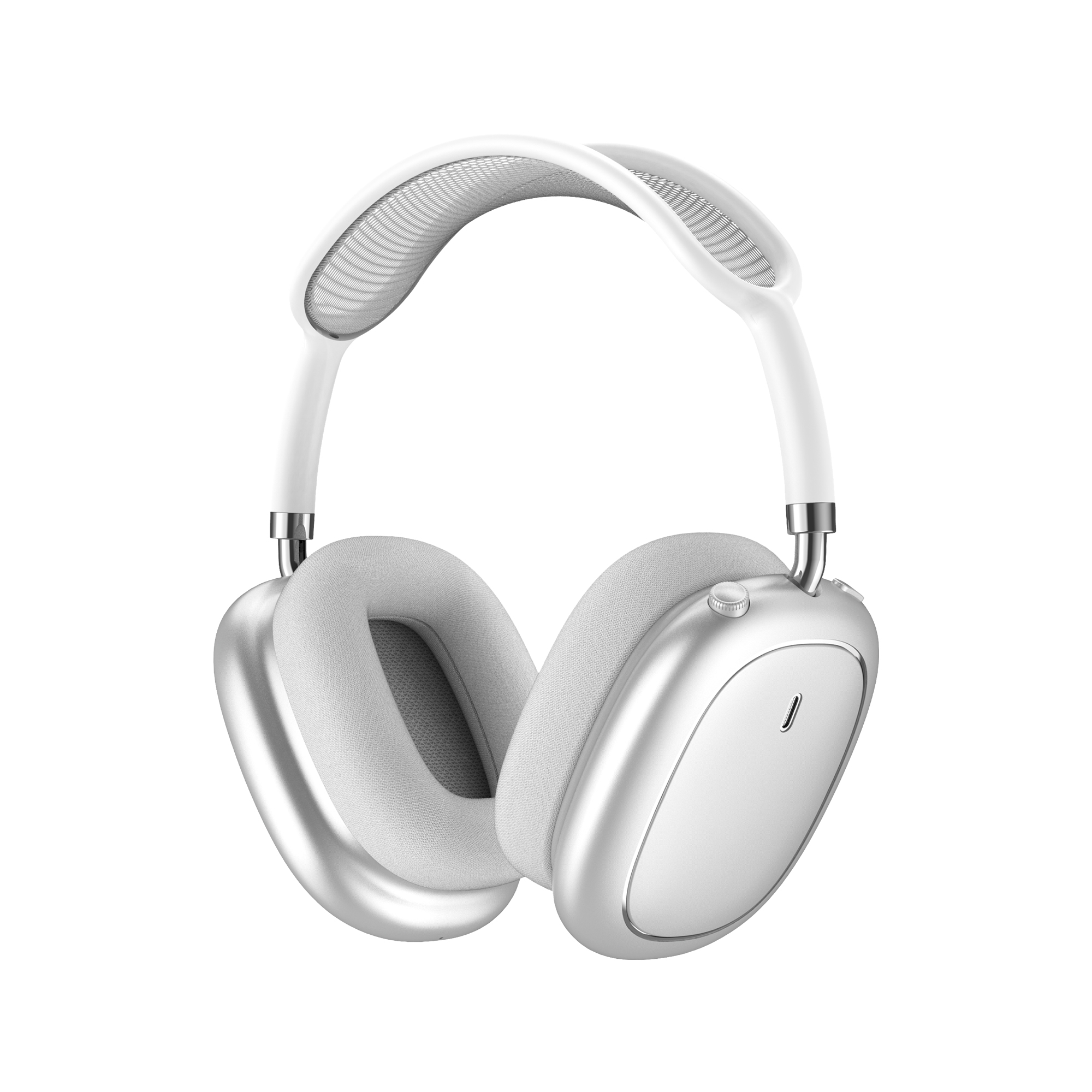 WiWU Airbuds MAX TD-18 ANC bezdrátová náhlavní sluchátka stříbrná