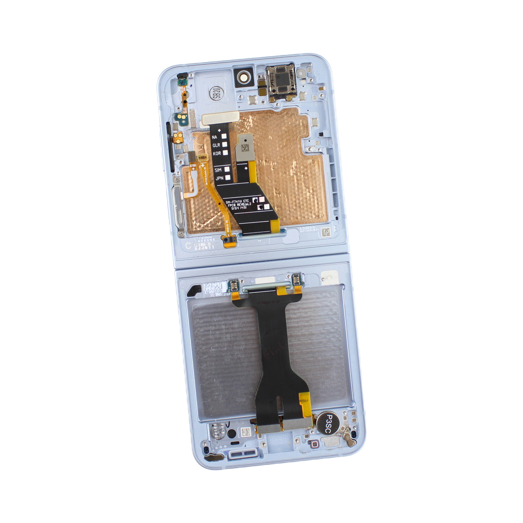 Originál LCD + Dotyková vrstva Samsung Galaxy Z Flip 6 SM-F741 modrá - demontovaný díl