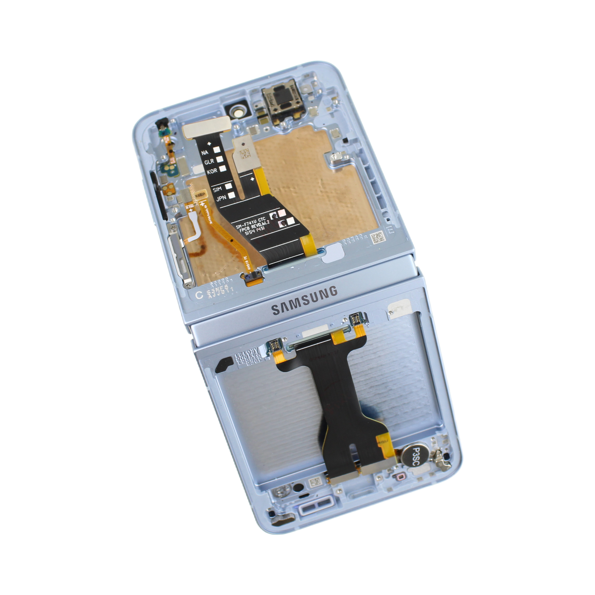 Originál LCD + Dotyková vrstva Samsung Galaxy Z Flip 6 SM-F741 modrá - demontovaný díl