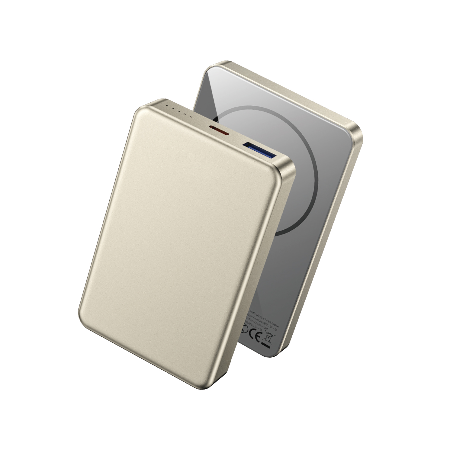 WiWU P15-1 Ultra Thin magnetická powerbanka 10000 mAh 20 W titanově šedá