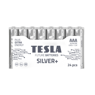 Alkalické baterie Tesla AA/LR6/1,5V 24kusů Silver+