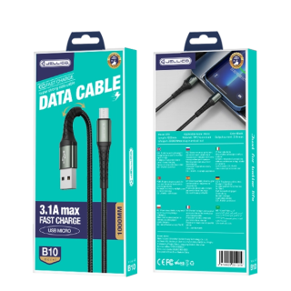 Jellico Micro USB Kabel B10 3.1A 1m černý