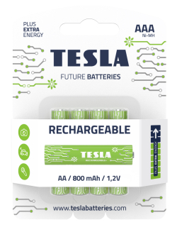Rechargeable baterie Tesla AAA/niMH/1,2V/800mAh 4kusy - nabíjecí baterie