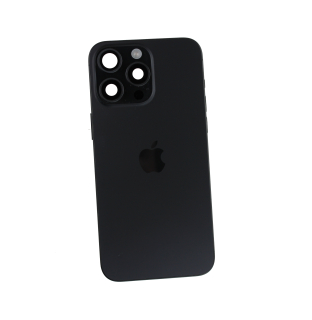 Originál korpus a kryt baterie iPhone 15 Pro Max černý - demontovaný díl Grade A