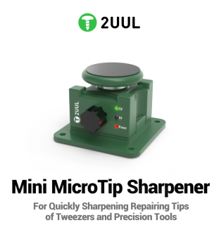 2UUL DA79 Mini MicroTip Kompaktní elektrická bruska - ořezávátko pro ostrost a přesnost pinzet a hrotů