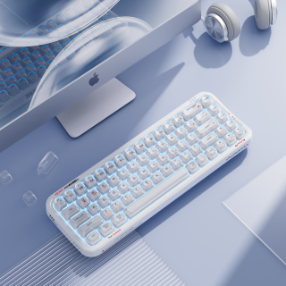Mofii kompaktní bezdrátová RGB klávesnice Pearl SK-711CTM bílá