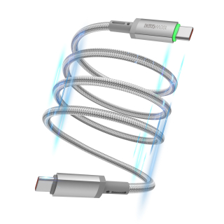 WiWU magnetický kabel USB-C / USB-C Maglink Wi-C084 100W 1m šedý