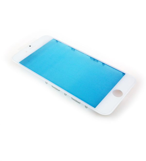 LCD Sklíčko iPhone 7 bílé + rámeček - sklíčko displeje