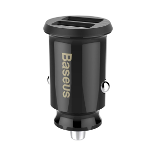 Baseus Grain Autonabíječka 3.1A 2xUSB černá - adaptér do auta CCALL-ML01