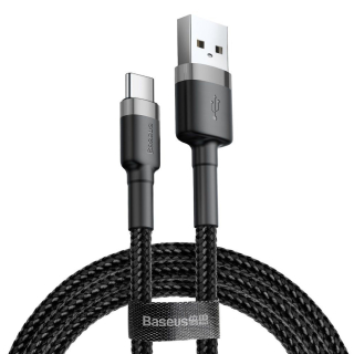 Kabel nylonový Baseus USB / USB-C QC3.0 2A 3M černý CATKLF-UG1
