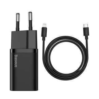 Rychlá síťová nabíječka Baseus Super Si 1C USB Typ C 20 W Napájení + USB kabel Typ-C - Lightning 1m TZCCSUP -B03