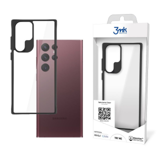 3MK Obal Samsung Galaxy S22 Utra Satin Armor Case+ transparentní s černým rámečkem