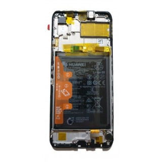 Originál LCD + Dotyková vrstva s baterii Huawei P Smart 2021 - Honor 10x Lite černá repasovaný díl - vyměněné sklíčko
