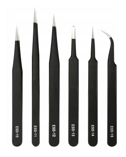 ESD pinzety - sada 6k precizních pinzet