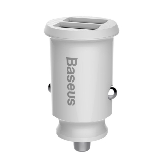 Baseus Grain Car Charger Mini univerzální autonabíječka do zapalovače 2x USB 3.1A bílá CCALL-ML02
