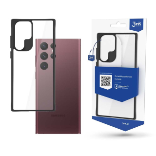 3mk obal Samsung Galaxy S23 Ultra Satin Armor Case+ transparentní s černým rámečkem