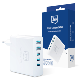 3mk Hyper GaN Síťová nabíječka140W 5 USB portů – nabíjí až 5 zařízení současně