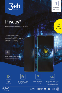 3MK Ochranná fólie all-safe AIO - Privacy Phone Dry & Wet 5ks - kompatibilní POUZE s novým plotrem