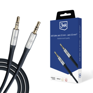 3MK kabel AUX Jack 3,5 mm - Jack 3,5 mm černý