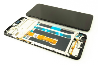 Originál LCD + Dotyková vrstva Oppo A15 CPH2185 - A15S CPH2179 černá - repasovaný díl vyměněné sklíčko