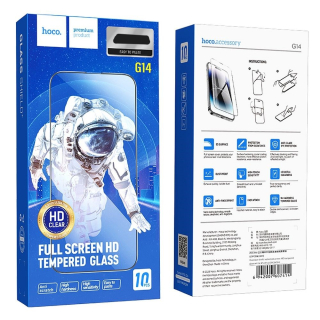 Hoco G14 Ochranné tvrzené sklo iPhone 14 Pro Max celoplošné lepení 5D - set 10 ks