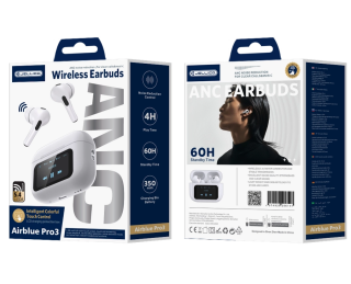 Jellico AirBlue Pro 3 bezdrátová sluchátka Bluetooth ANC bílé