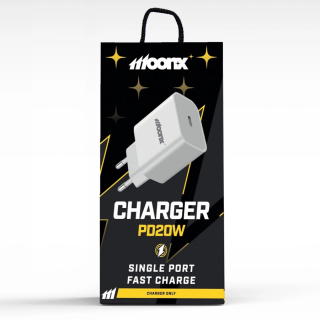 MOONX síťová nabíječka MC03 PD 20W 1xUSB-C bílá