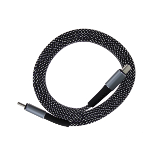 Tiive Disk Cable – Magneticky navíjecí USB-C / USB-C kabel 60W 1 m černý