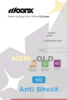 MOONX Ochranná hydrogelová fólie bez QR kódu samoregenerační 180 µm 0,18 mm univerzální 180 × 120 mm