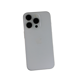 Originál korpus a kryt baterie iPhone 15 Pro bílý - demontovaný díl Grade A