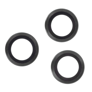 Sada ochranných skel na fotoaparát pro iPhone 16 Pro Max 6,9" černý rámeček 3ks