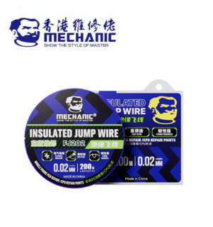 MECHANIC FJ202 tenký izolovaný drát pro opravy jemných spojů na PCB 0,02 mm 200 m