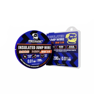 MECHANIC FJ201 tenký izolovaný drát pro opravu jemných spojů PCB 0,01 mm 200 m