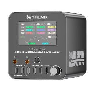 Mechanic MP-2405 – laboratorní zdroj DC 24V 5A s digitální křivkou proudu - mechanickým indikátorem a porty PD3.1/USB-C