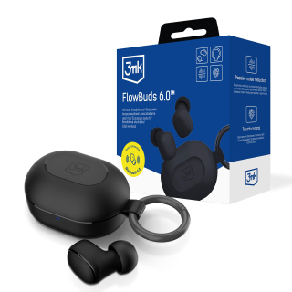 3mk FlowBuds 6.0 bezdrátová sluchátka stereo černé