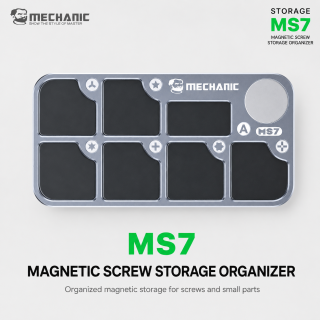 MECHANIC MS7 – aluminiová magnetická podložka - organizér na šroubky