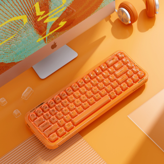 Mofii kompaktní bezdrátová RGB klávesnice Pearl SK-711CTM oranžová