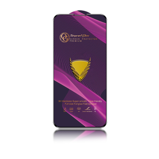 Antistatické ochranné tvrzené sklo iPhone 13 - 13 Pro - iPhone 14 - iPhone 16E - iPhone 17E - OG Purple ESD Glass 9H Full Glue