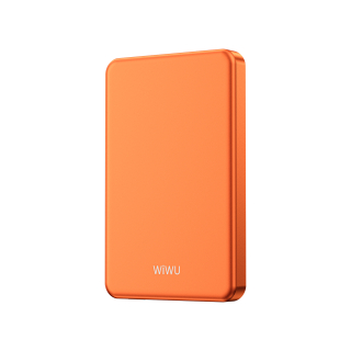 WiWU ultra tenká magnetická powerbanka MagSafe P15 5000mAh oranžová