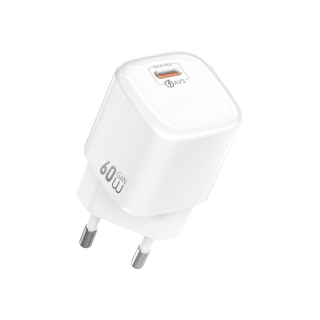 WiWU Jade Wi-G037 60 W GaN AVS USB-C síťová nabíječka EU bílá