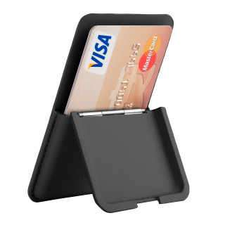 WiWU Mag Wallet MW-001 magnetická peněženka na karty se stojánkem černá