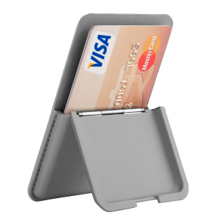WiWU Mag Wallet MW-001 magnetická peněženka na karty se stojánkem šedá