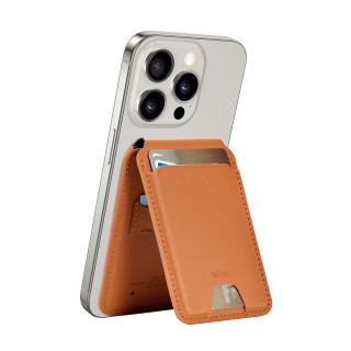 WiWU Mag Wallet FM MW-005 magnetická peněženka s Apple Find My hnědá